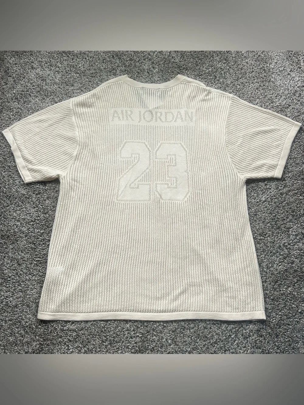 Nike Air Jordan Knit Jersey Brown Sail Linen Mens XL Jacquard V-Neck HQ0766-203